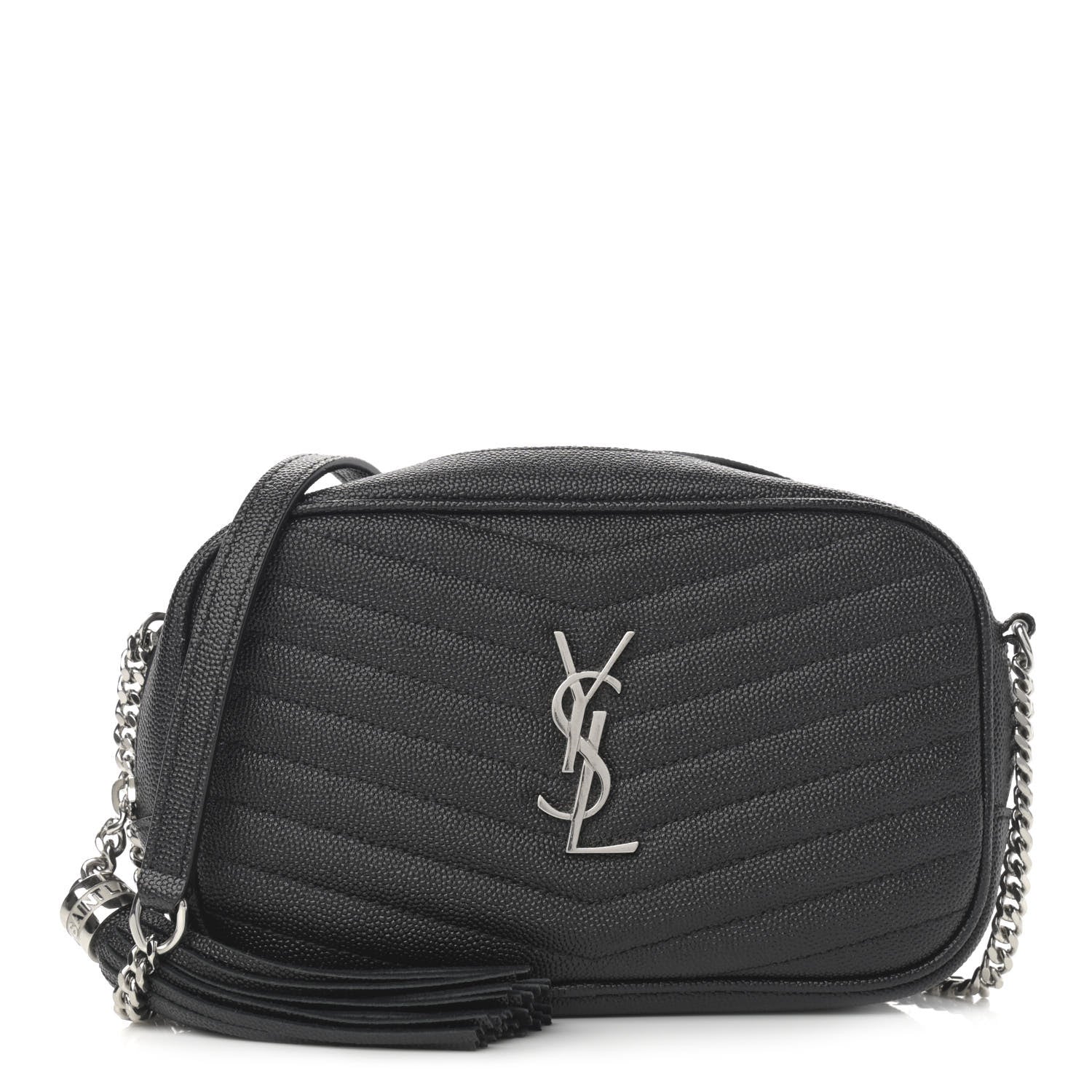 Saint Laurent Grain De Poudre Matelasse Monogram Mini Lou Camera Bag Storm 1 of 9