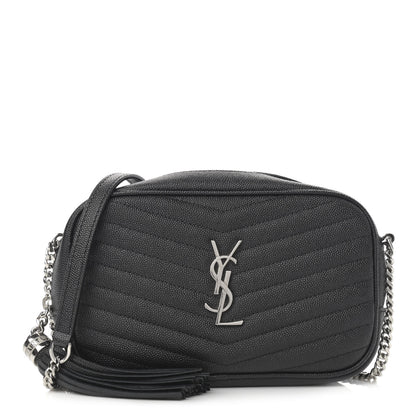 Saint Laurent Grain De Poudre Matelasse Monogram Mini Lou Camera Bag Storm 1 of 9