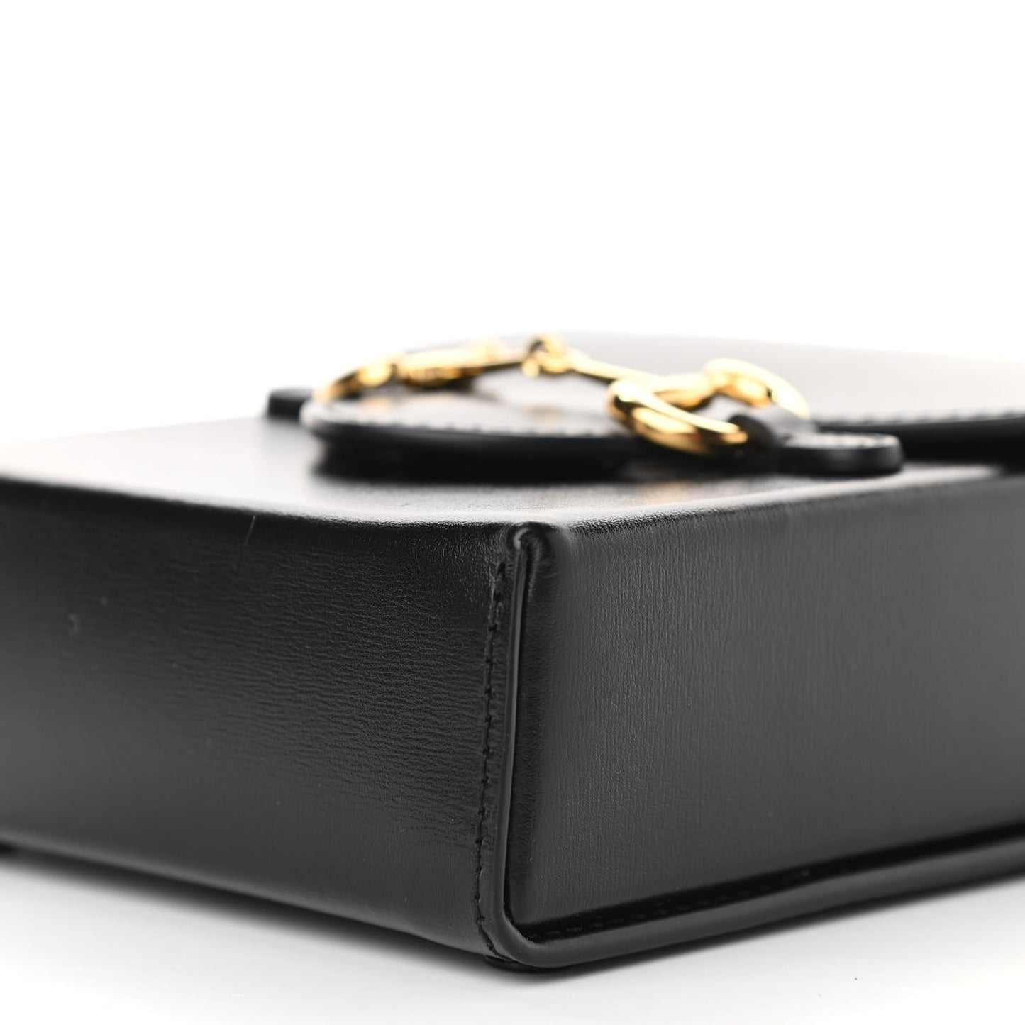 Boarded Plutone Calfskin Mini Horsebit 1955 Crossbody Bag Black
