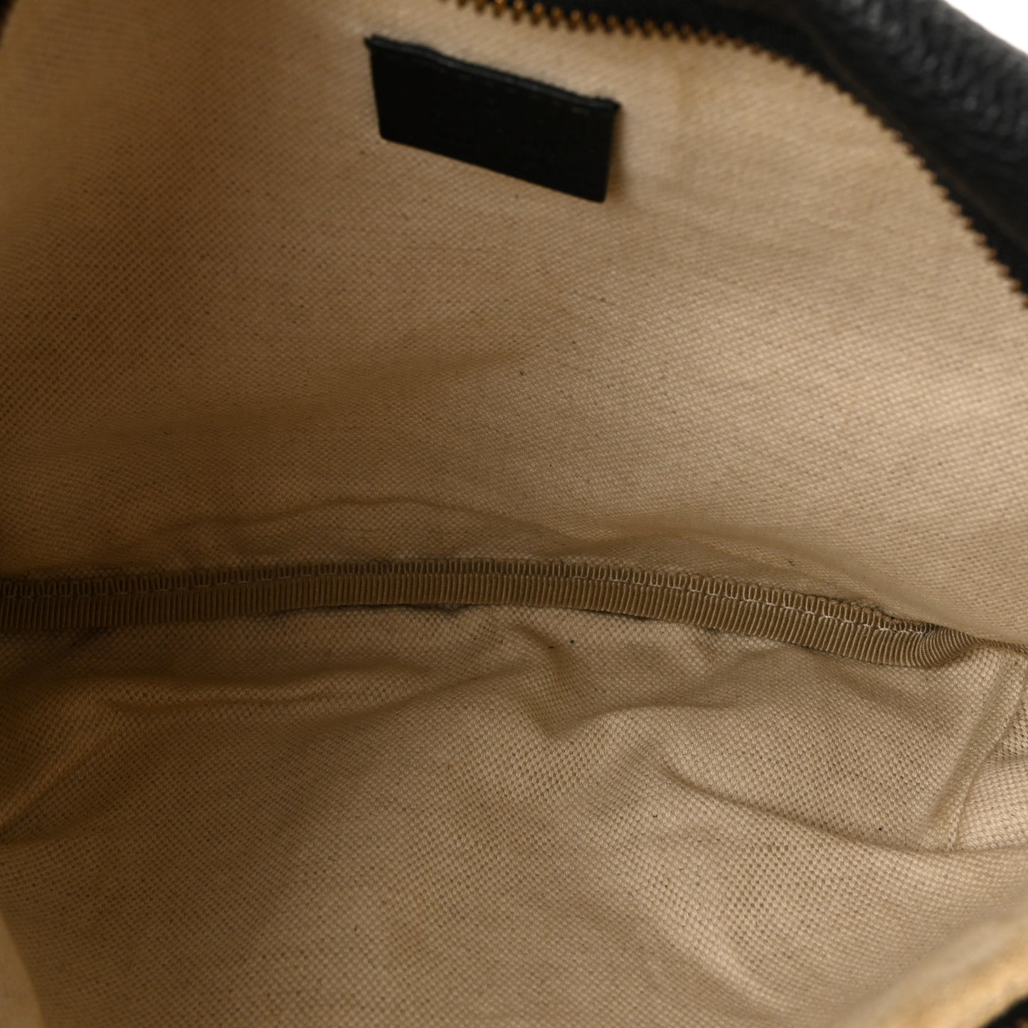 Grained Calfskin Logo Belt Bag Black