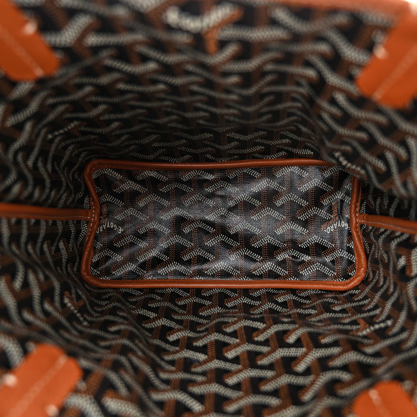 Goyardine Reversible Mini Anjou Black Gold