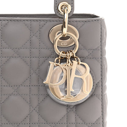 Christian Dior Lambskin Cannage Small My ABCDior Lady Dior Grey 8 of 10