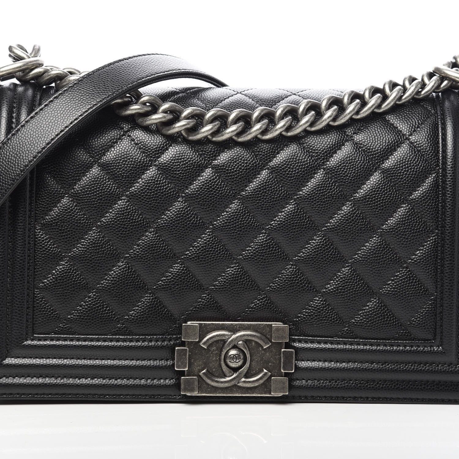 Chanel Caviar Quilted Medium Boy Flap Black 8 of 11
