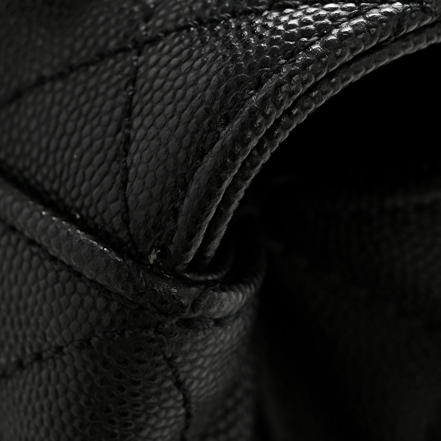 Caviar Quilted Mini Coco Handle Flap Black