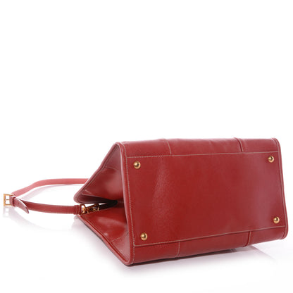 Prada Saffiano Lux Shopping Tote Fuoco 5 of 10