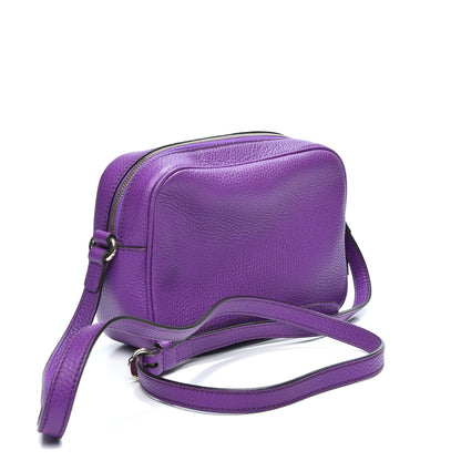 Gucci Pebbled Calfskin Small Soho Disco Bag Shine Purple 2 of 9
