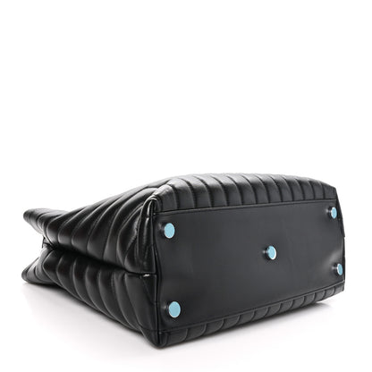 Saint Laurent Calfskin Y Quilted Monogram Large Loulou Shopper Black 4 of 10