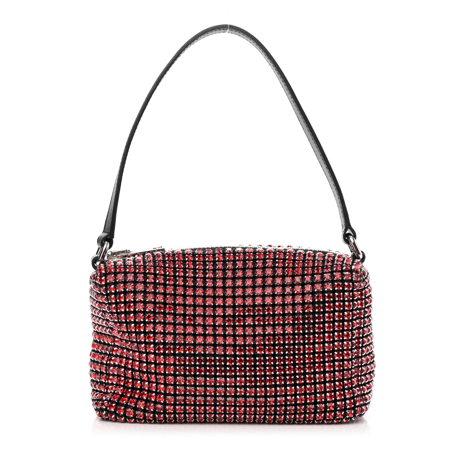 Alexander Wang Mesh Crystal Rhinestone Mini Heiress Pouch Red 1 of 10