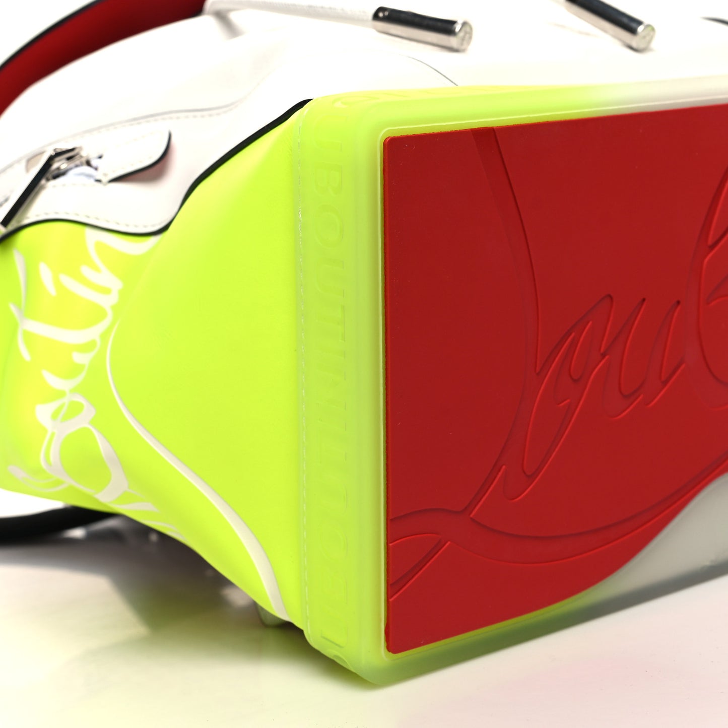 Calfskin Explorafunk Backpack Bianco Fluo Yellow