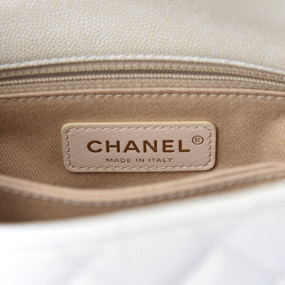 Chanel Iridescent Caviar Quilted Extra Mini Coco Handle Flap White 8 of 11