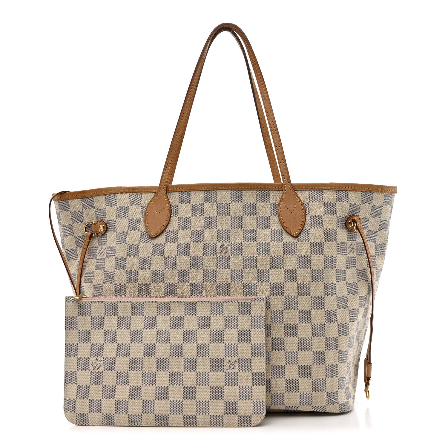 Louis Vuitton Damier Azur Neo Neverfull MM Rose Ballerine 3 of 21
