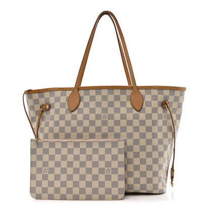Louis Vuitton Damier Azur Neo Neverfull MM Rose Ballerine 3 of 21