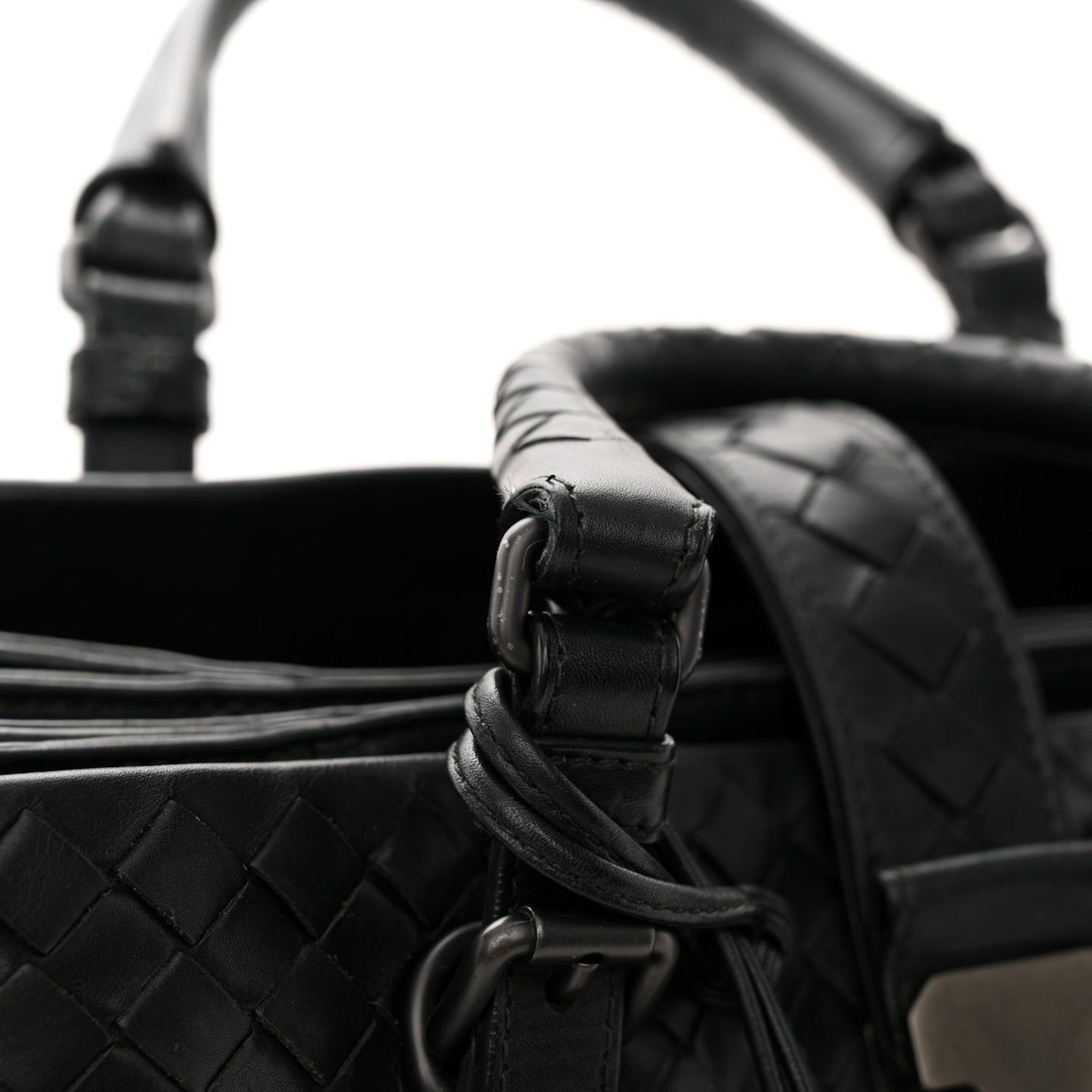 Light Calf Intrecciato Small Roma Black
