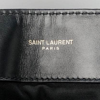 Saint Laurent Calfskin Y Quilted Monogram Medium Loulou Chain Satchel Black 7 of 11