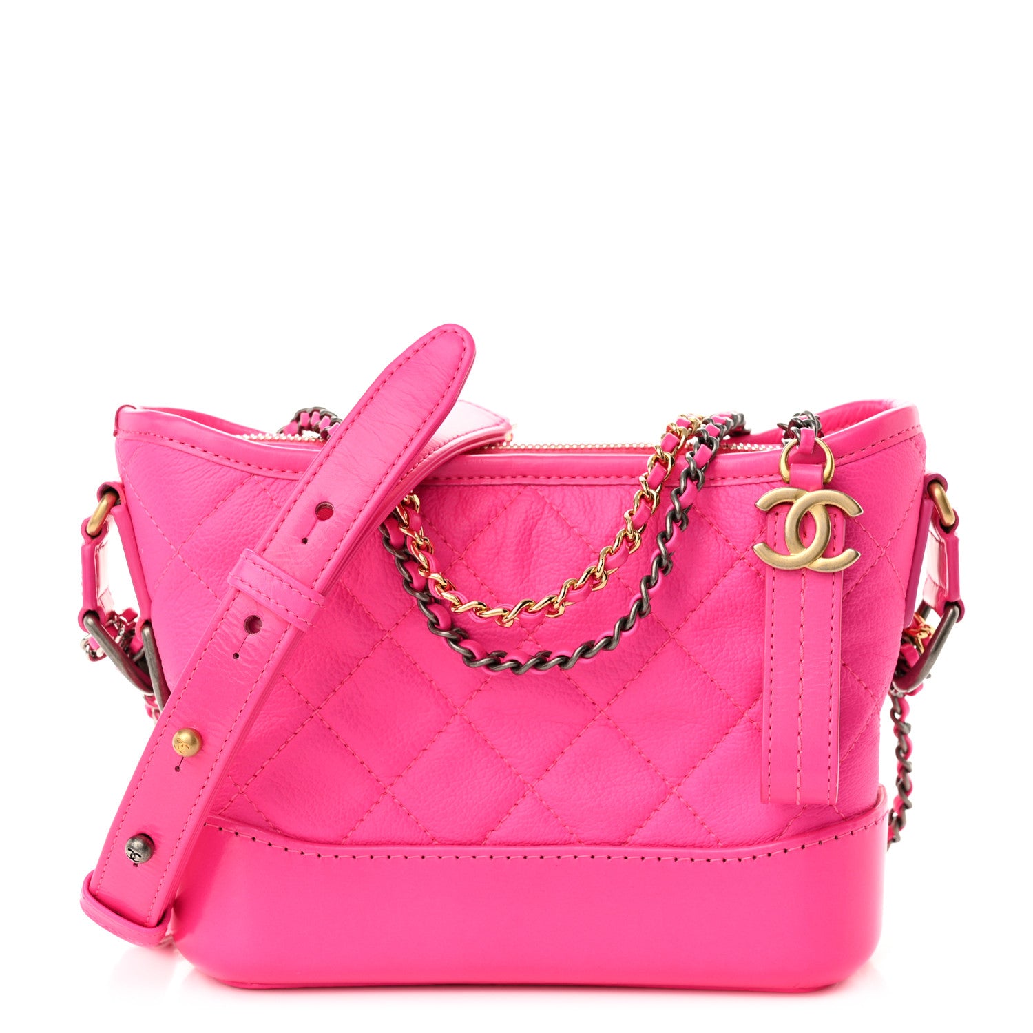 Chanel Goatskin Quilted Small Gabrielle Hobo Pink 1 of 10