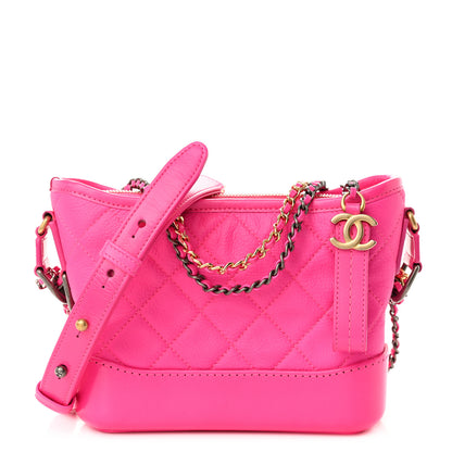 Chanel Goatskin Quilted Small Gabrielle Hobo Pink 1 of 10