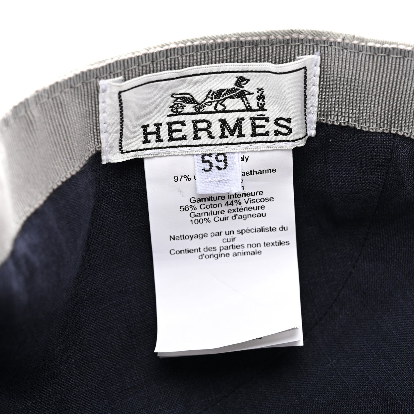 Stretch Cotton Lambskin Nevada Puzzle Equestre Hat 59 Pierre