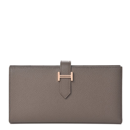 Hermes Epsom Bearn Gusset Wallet Etain 1 of 8