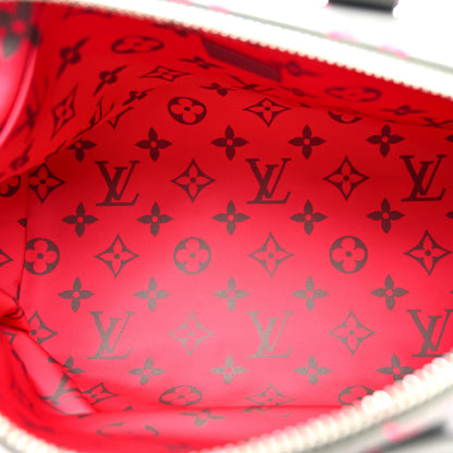 Louis Vuitton Monogram Glow Up Keepall Bandouliere 35 Grey Pink 5 of 9