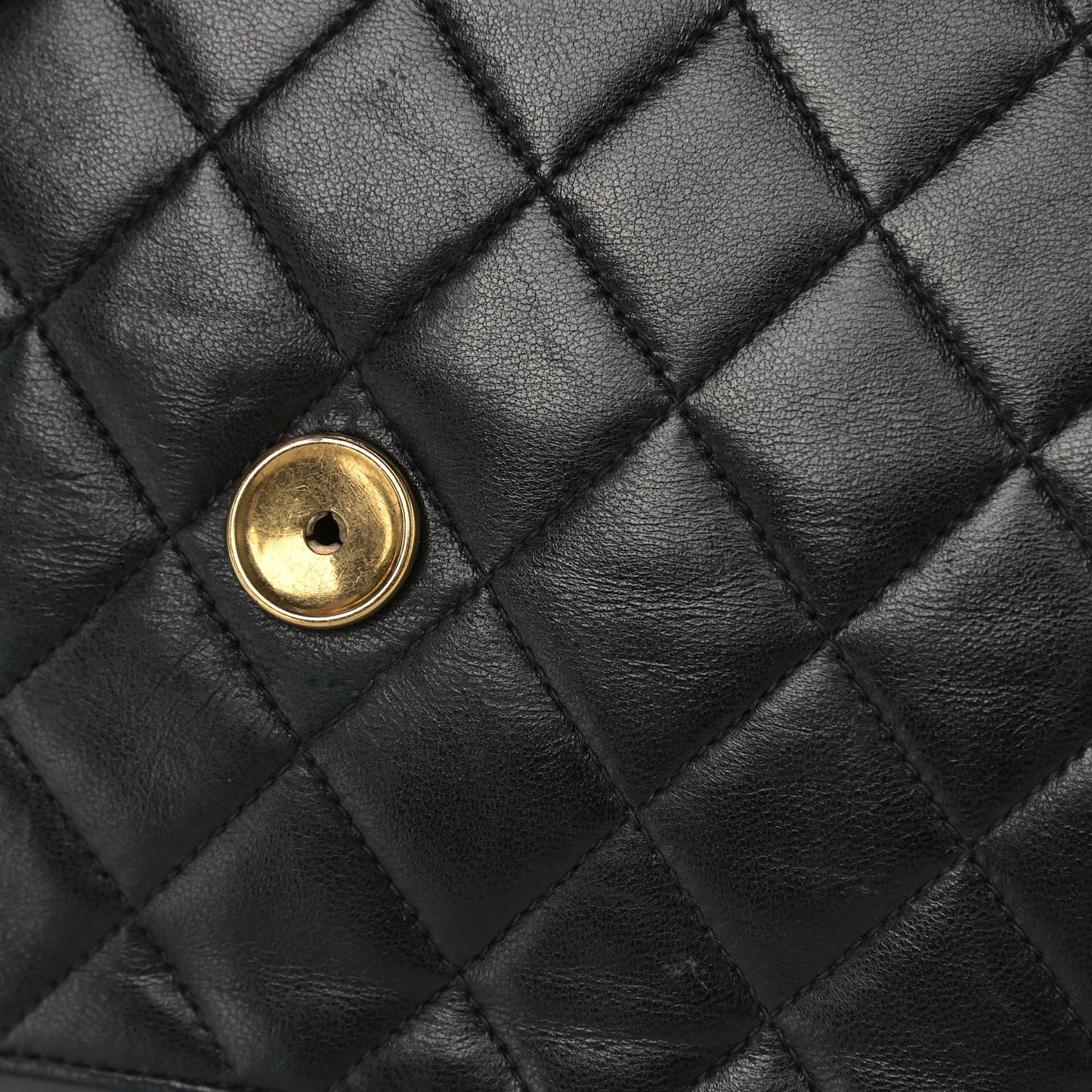 Lambskin Quilted Medium Single Flap Black