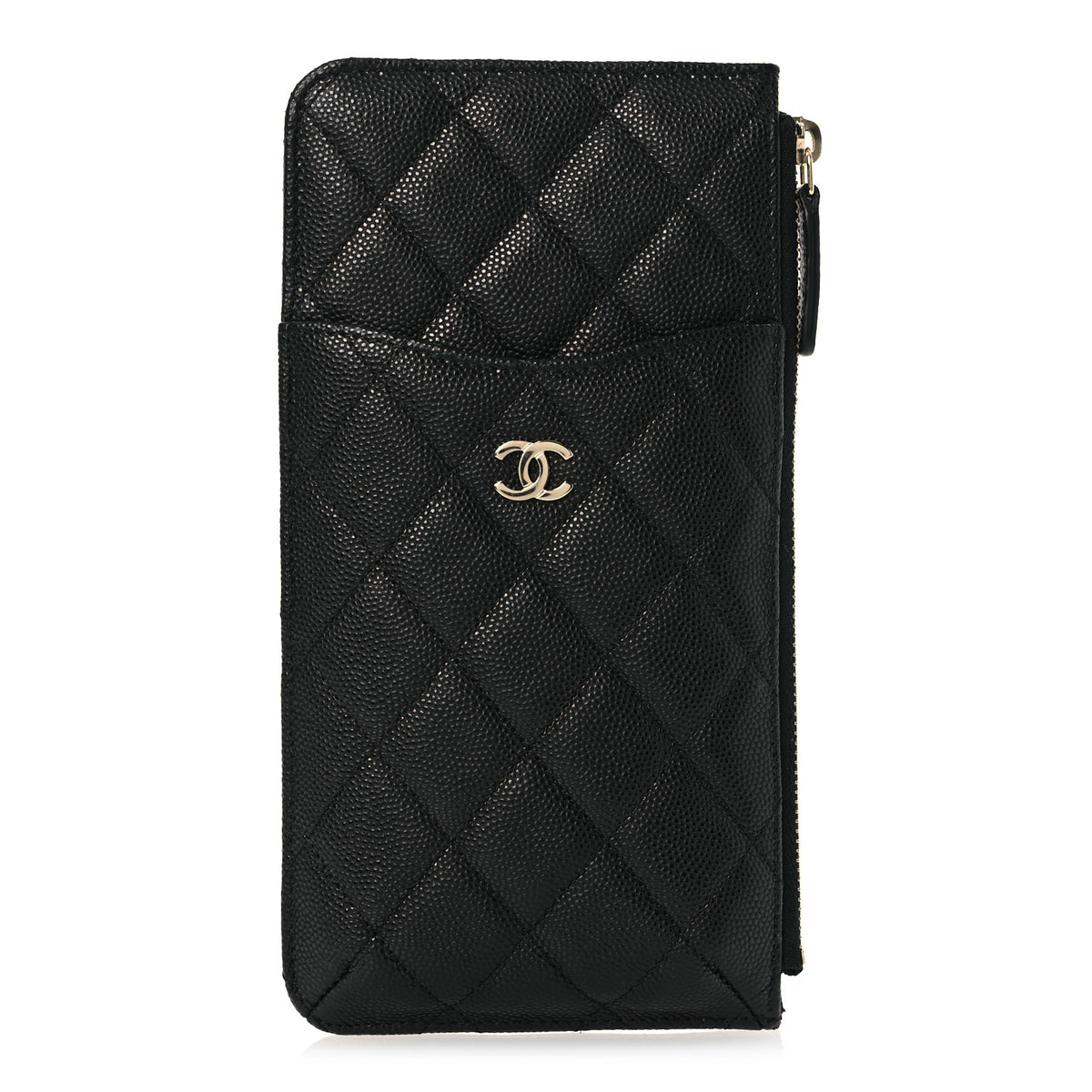 Caviar Quilted Classic iPhone Pouch Black