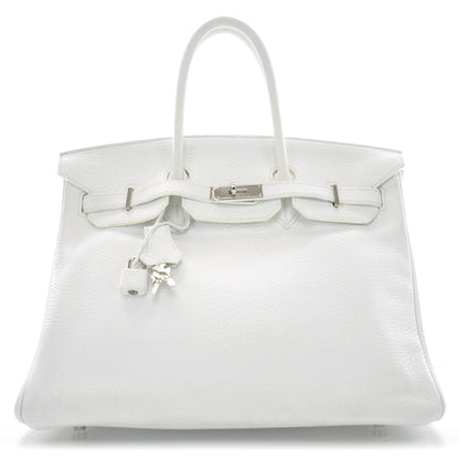 Hermes Taurillon Clemence Birkin 35 White 1 of 10