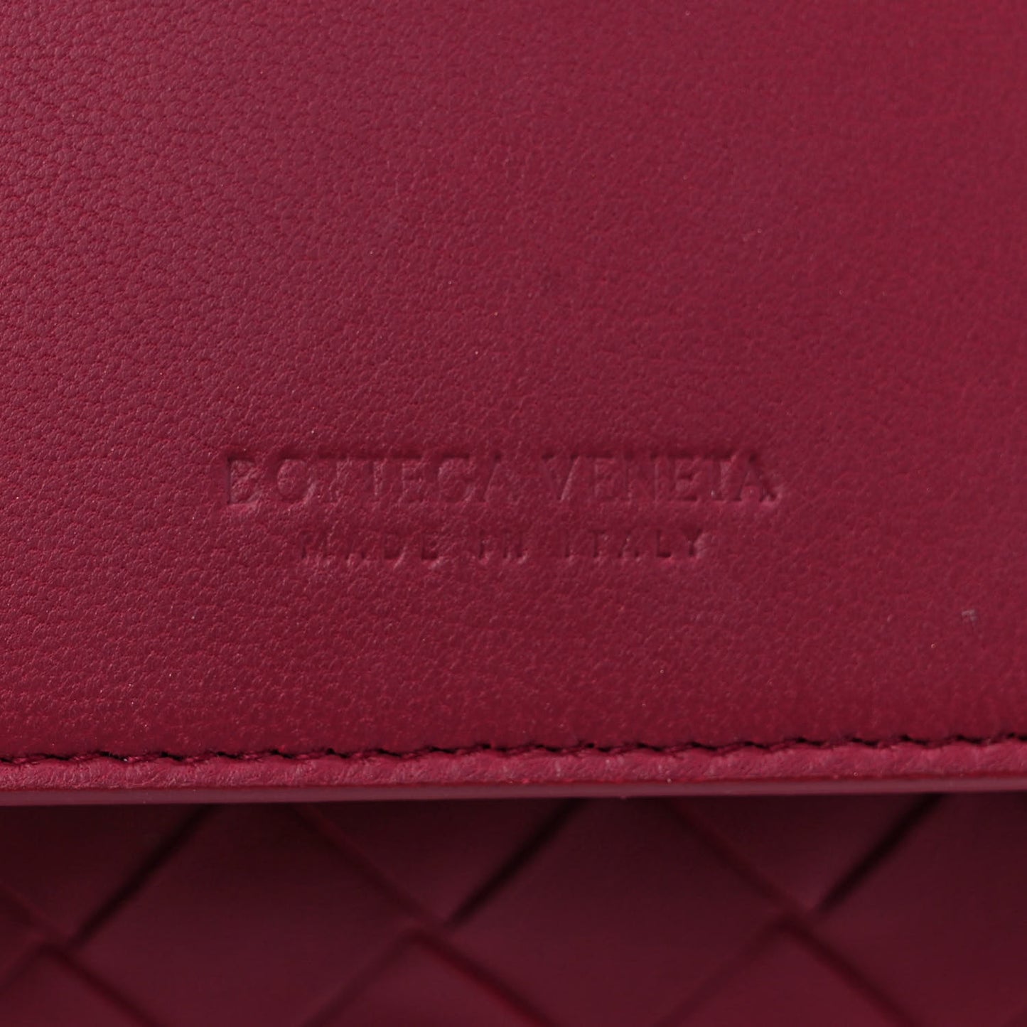 Nappa Intrecciato Flap Crossbody Amaranto