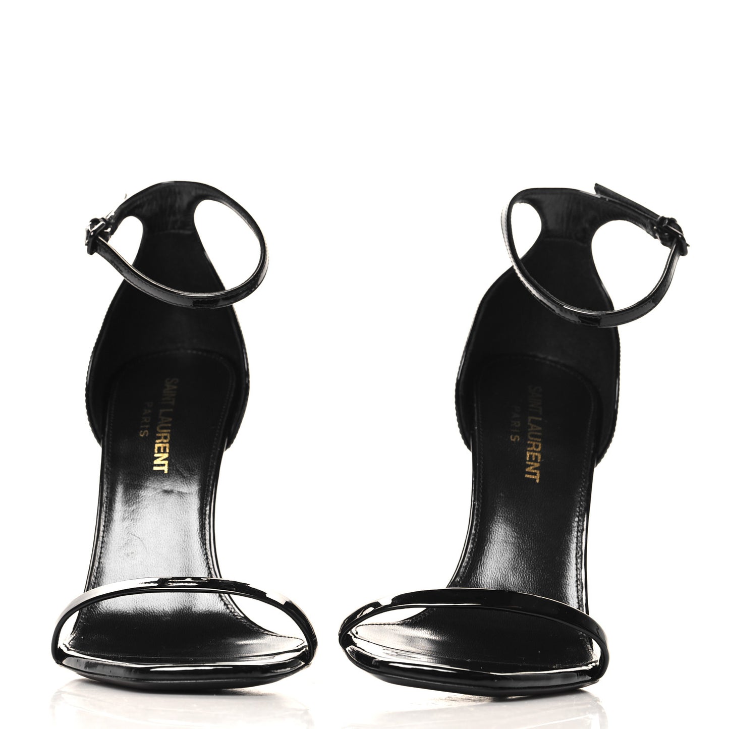 Patent Calfskin Opyum 110 Sandals 37.5 Black