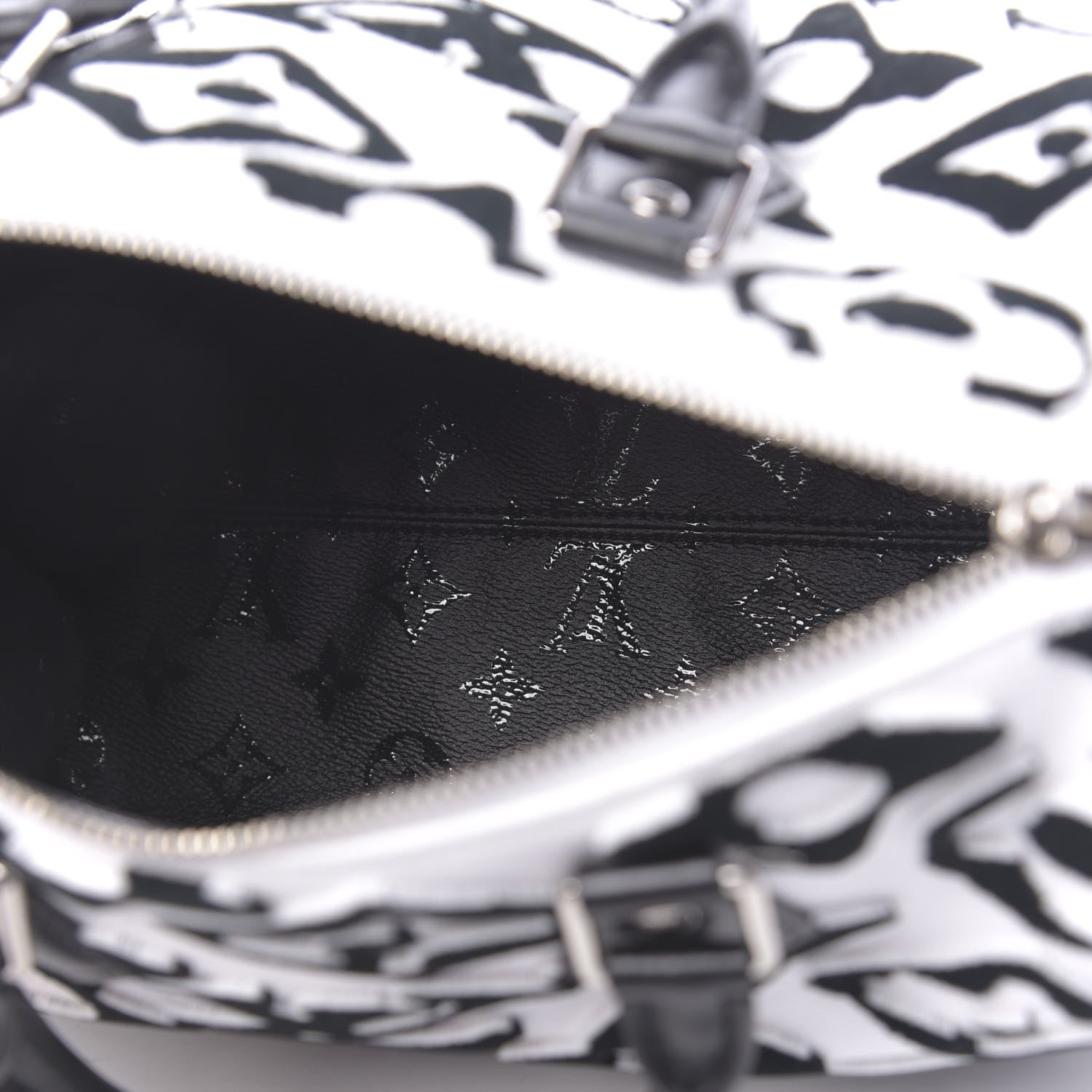Louis Vuitton X UF Tufted Monogram Speedy Bandouliere 25 White Black 6 of 12