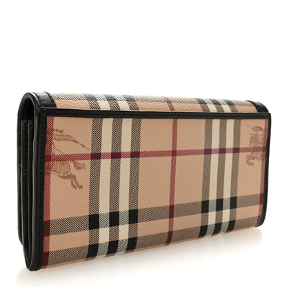 Burberry Haymarket Check Penrose Continental Wallet Brown 3 of 8