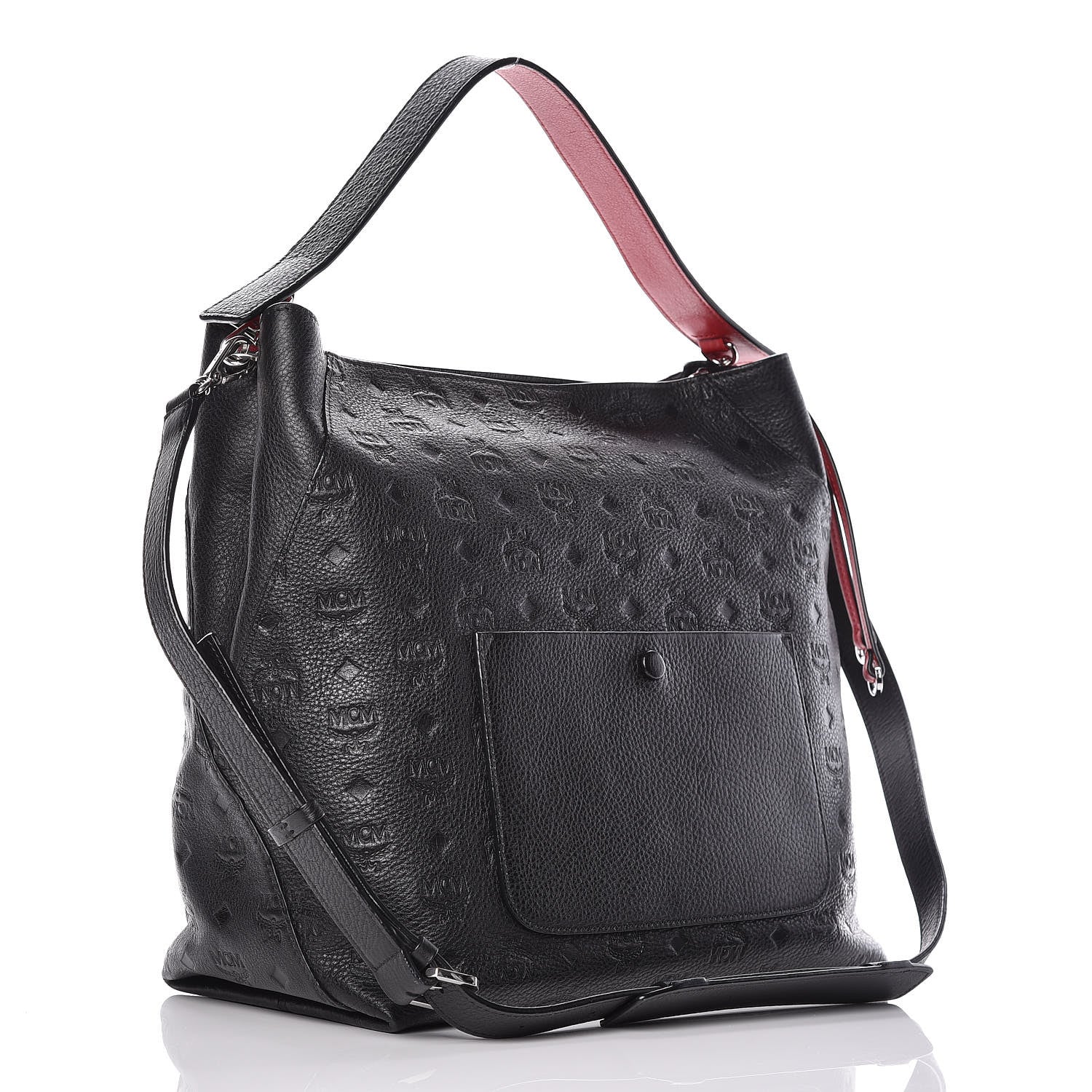 MCM Calfskin Ottomar Large Klara Hobo Black 4 of 10