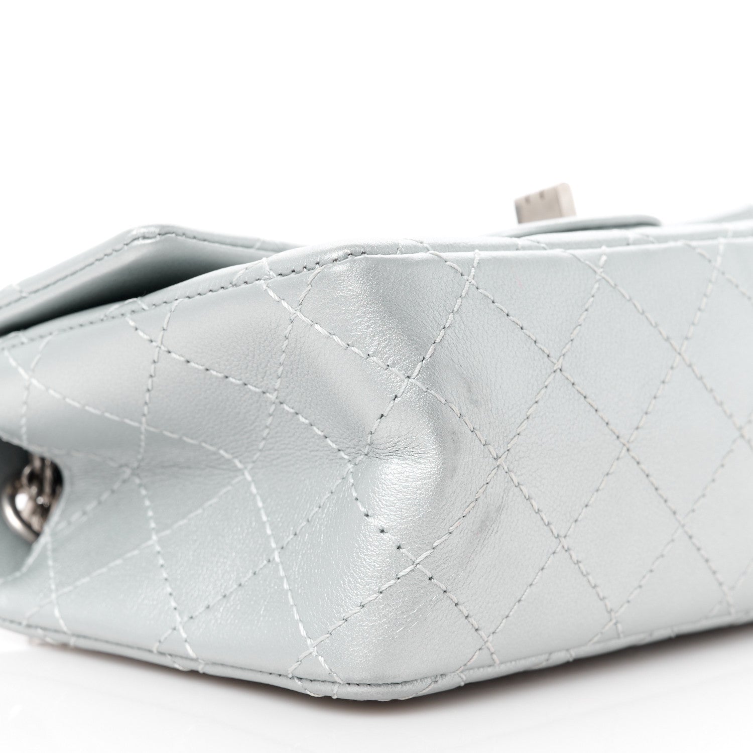 Chanel Metallic Grained Calfskin Quilted 2.55 Reissue Mini Flap Silver 9 of 10