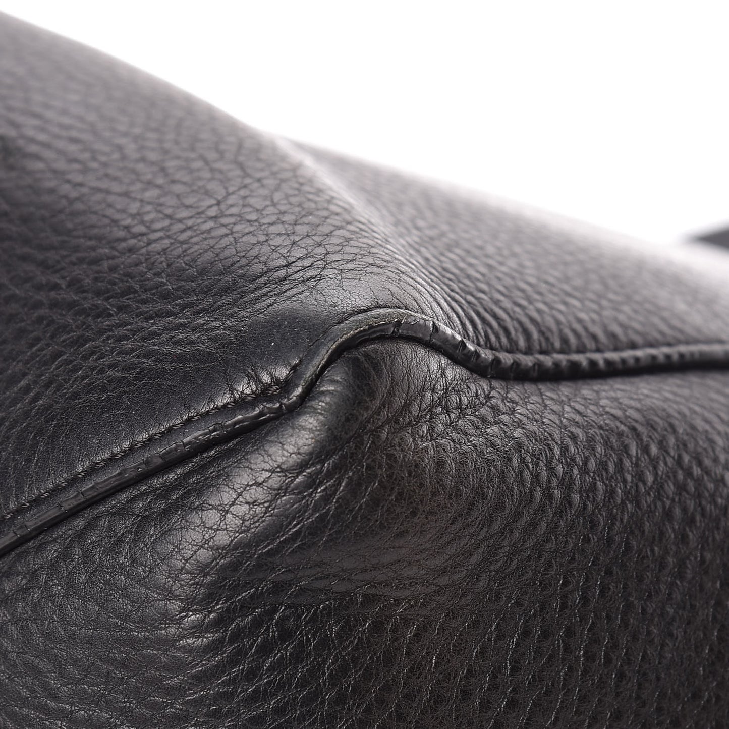 Soft Grained Calfskin Small Belt Cabas Phantom Black