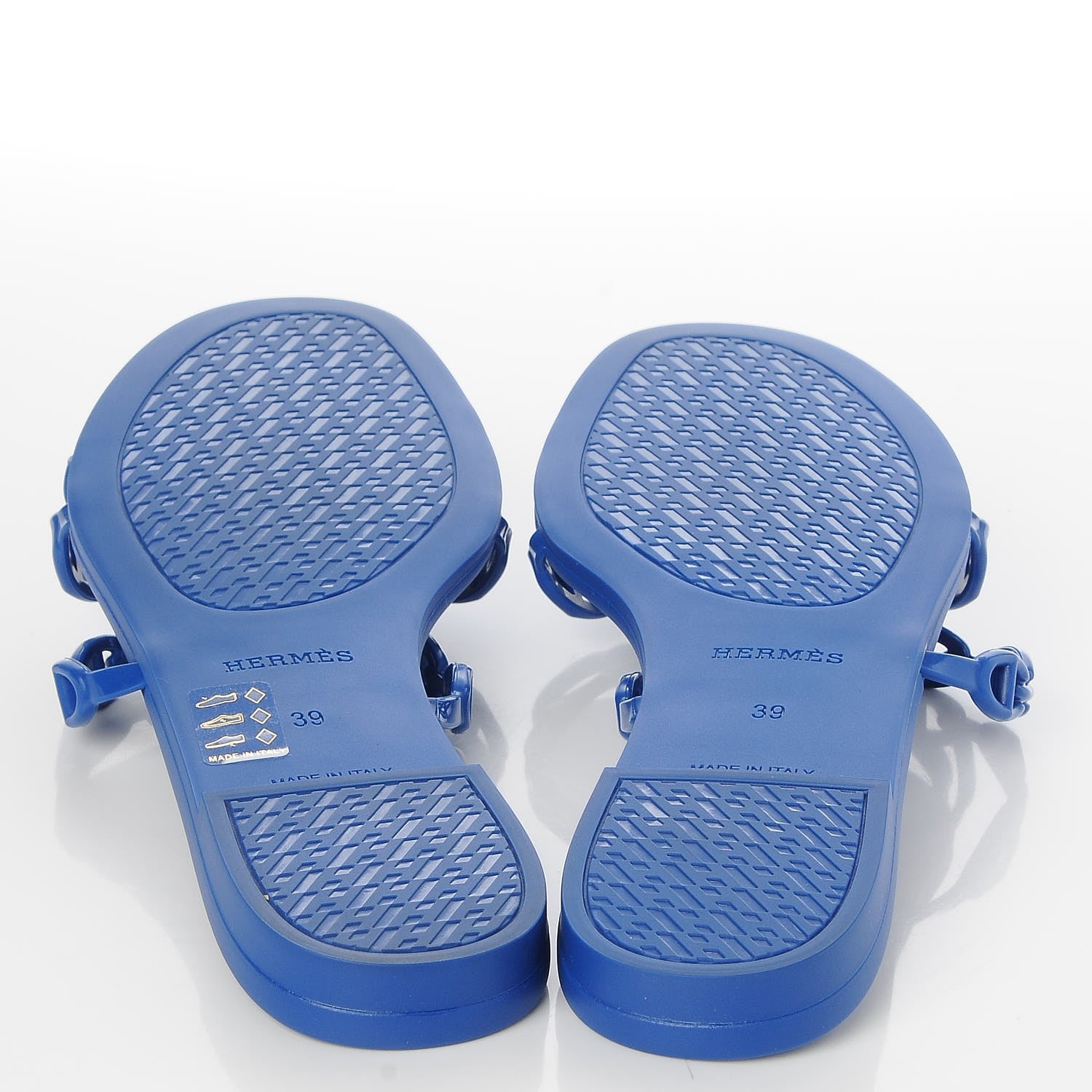 Hermes Rubber Chaine d'Ancre Rivage Sandals 39 Bleu Smalt 5 of 8