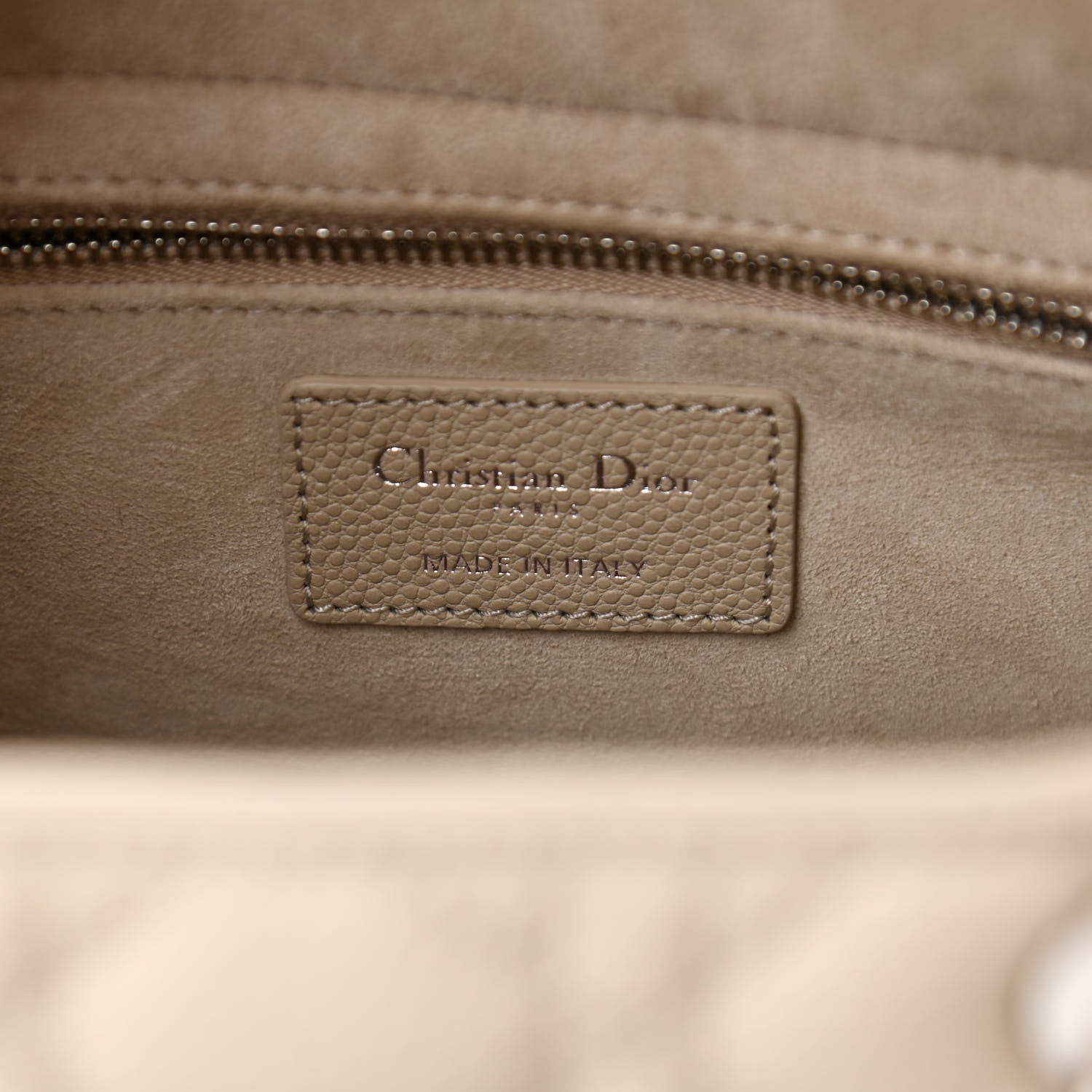 Christian Dior Grained Calfskin Cannage Medium Lady Dior Natural 5 of 9