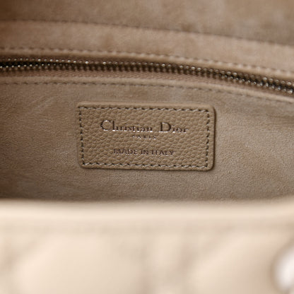 Christian Dior Grained Calfskin Cannage Medium Lady Dior Natural 5 of 9