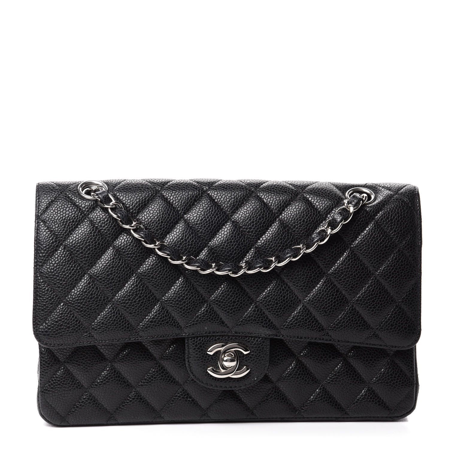Chanel Caviar Quilted Medium Double Flap Black 1 of 13