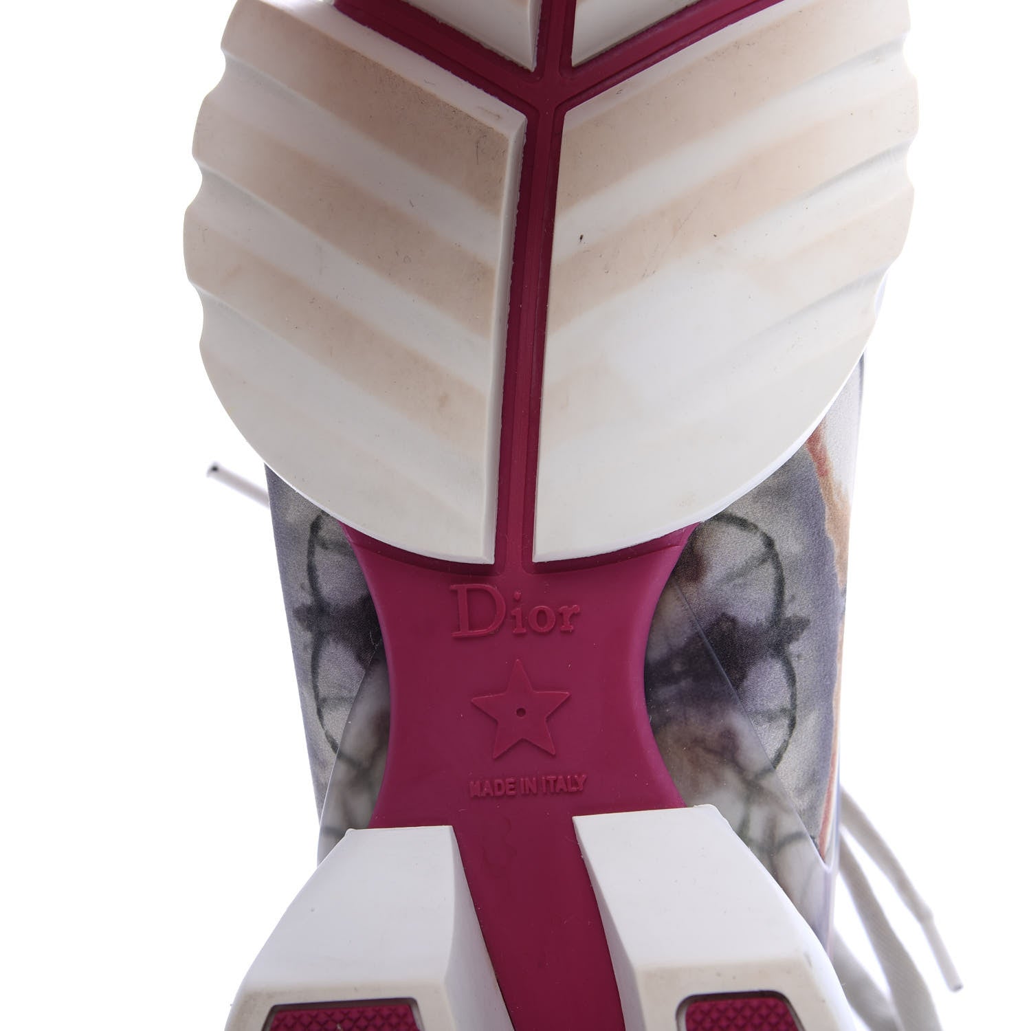 Christian Dior Neoprene Rubber Womens KaleiDiorscopic D-Connect Sneakers 37 White Cypress 8 of 10
