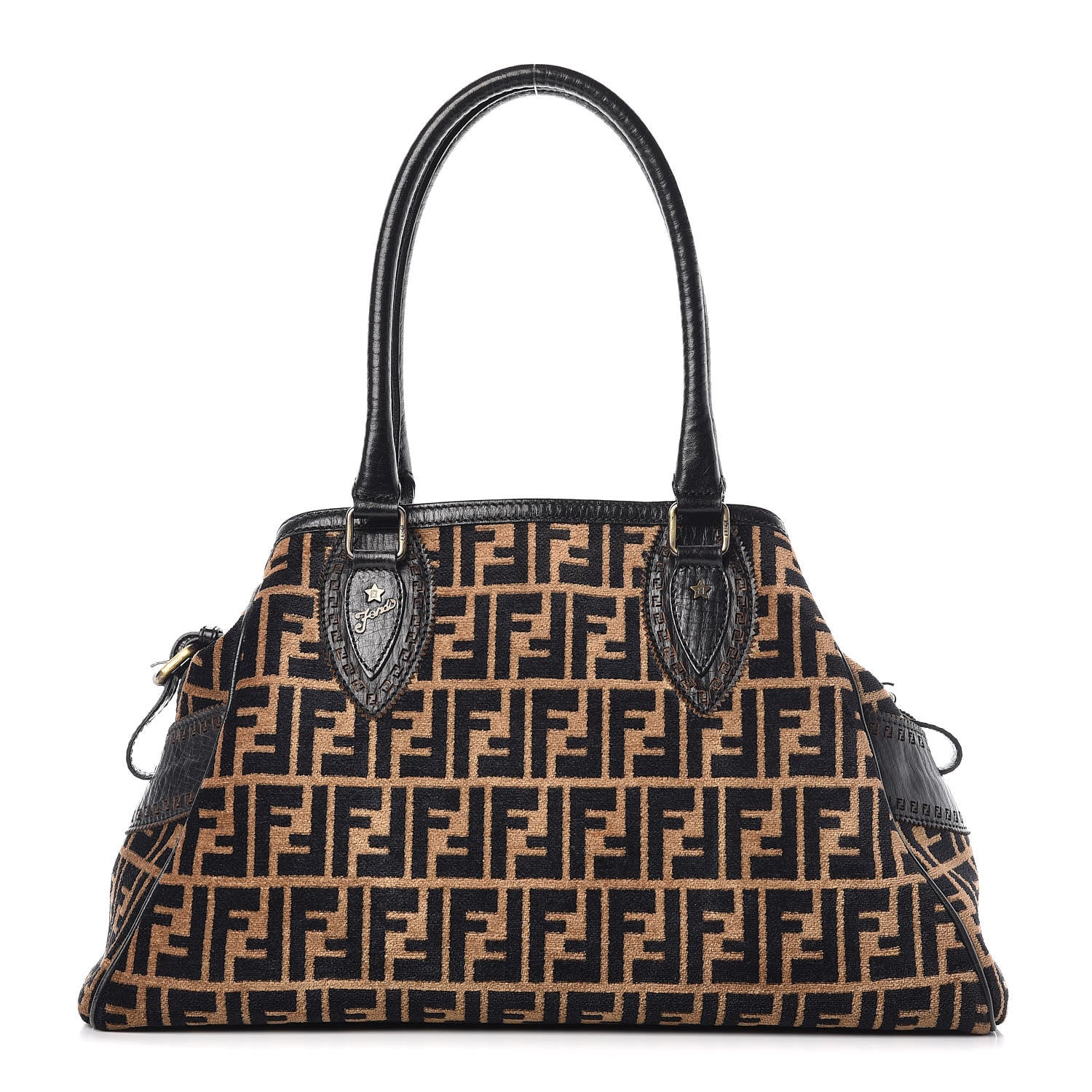 Fendi Velvet Zucca Bag De Jour Tobacco 1 of 16