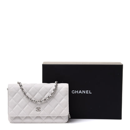 Chanel Caviar Quilted Wallet On Chain WOC White 12 of 12