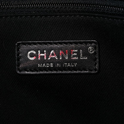 Chanel Canvas Rubber Airlines Large Zip Shopping Tote Black White Red 5 of 11