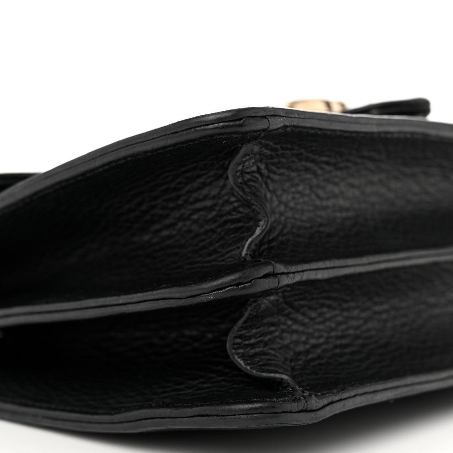 Dollar Calfskin Small Interlocking G Shoulder Bag Black