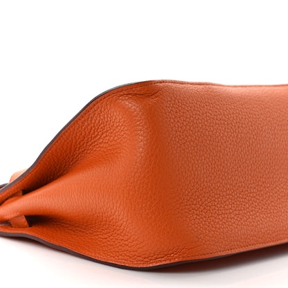 Hermes Taurillon Clemence Jypsiere 28 Orange 7 of 8