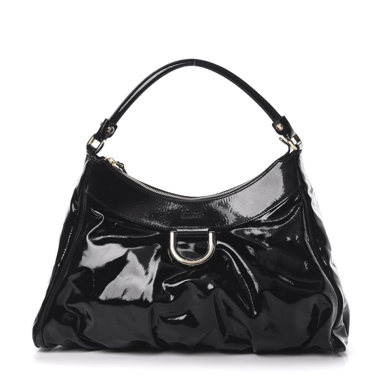 Gucci Patent Large D Ring Hobo Black 1 of 12