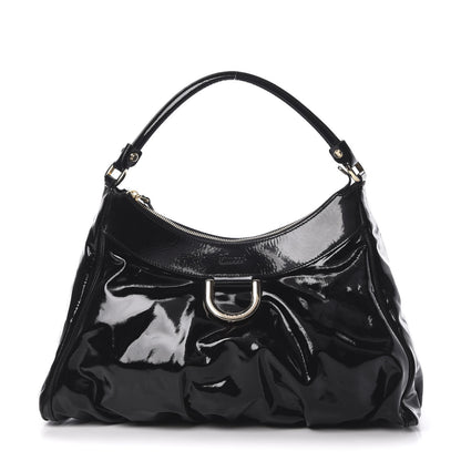 Gucci Patent Large D Ring Hobo Black 1 of 12