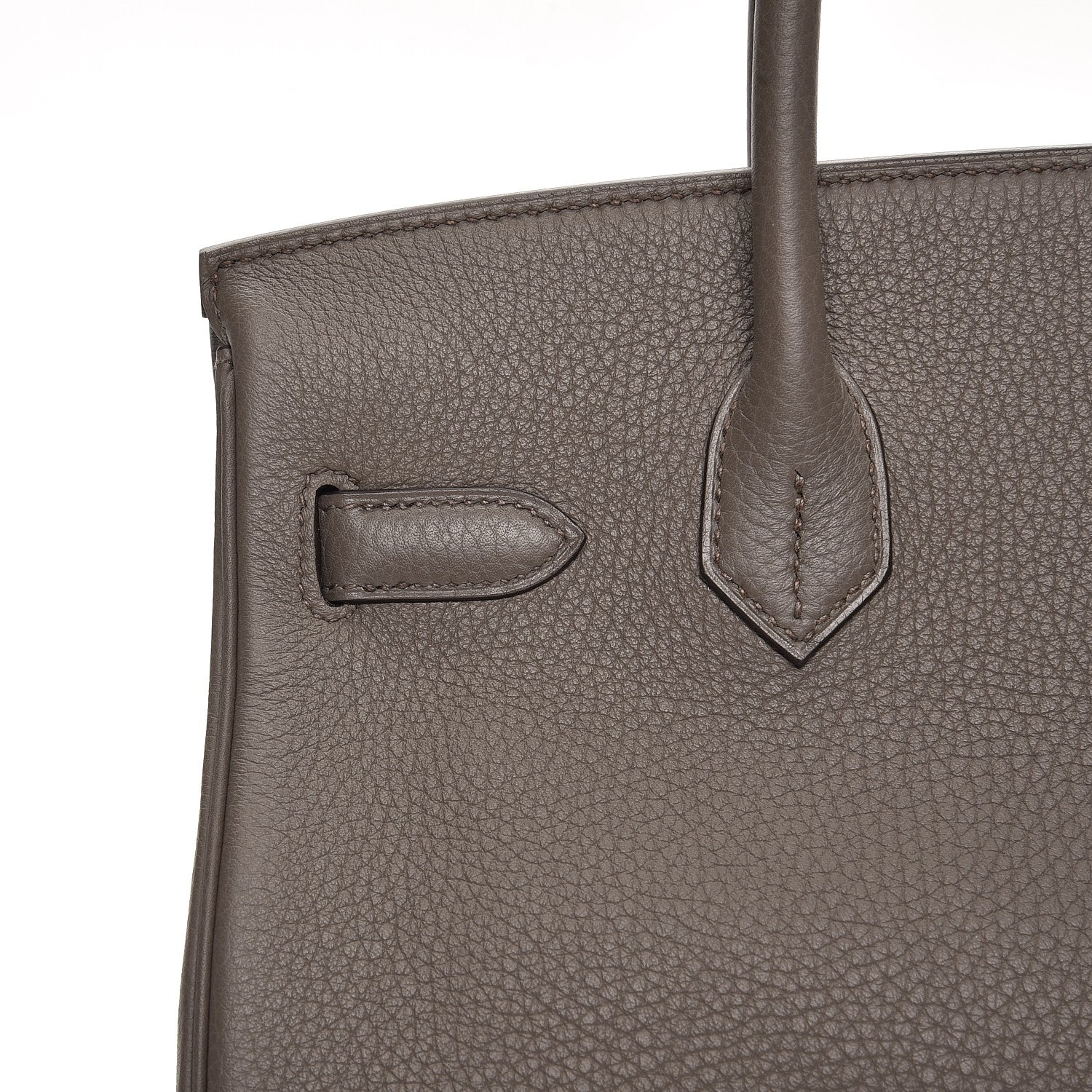 Hermes Taurillon Clemence Birkin 30 Etain 23 of 34