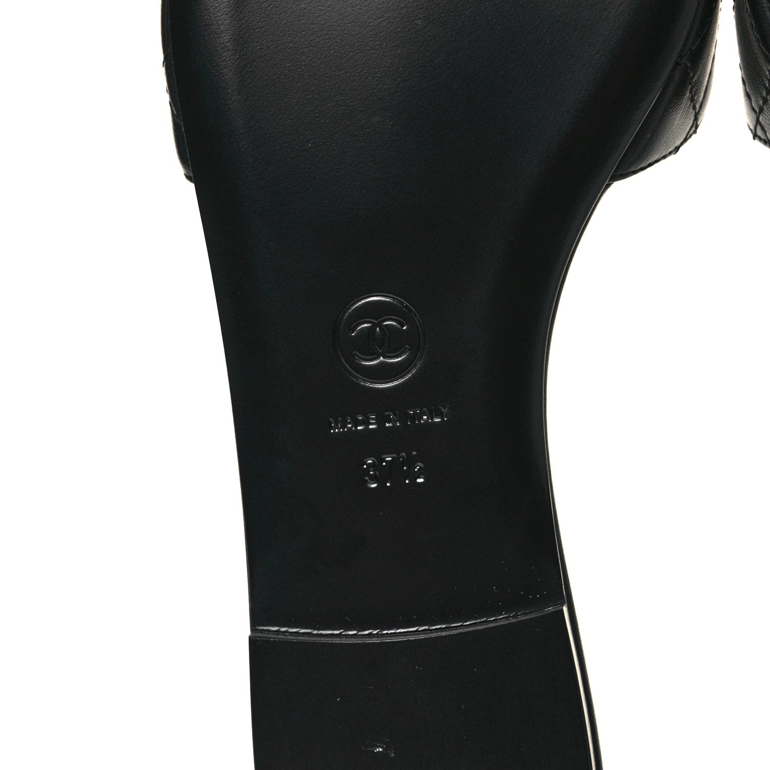 Chanel Lambskin Quilted CC Turnlock Sandals 37.5 Black 6 of 8