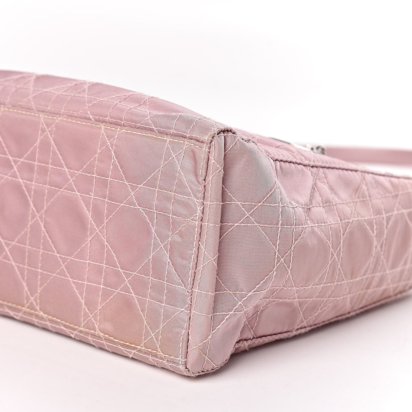 Satin Cannage Medium Lady Dior Pink