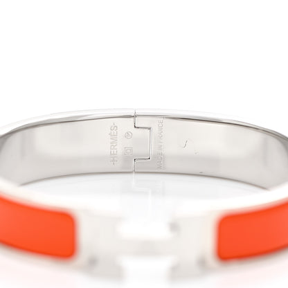 Hermes Enamel Narrow Clic Clac H Bracelet PM Orange 4 of 5