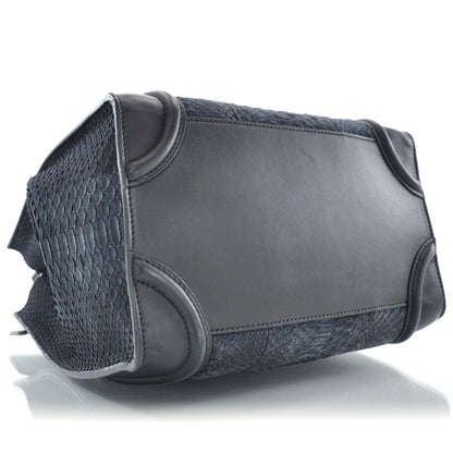 Celine Ombre Python Mini Luggage Black 6 of 9